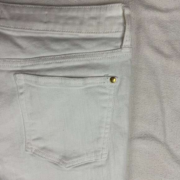 Anthropologie Pilcro Script White Jeans Size 32 Slim Straight Leg High Rise - Picture 8 of 14